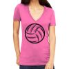 Tultex 214 - Ladies' Slim Fit Fine Jersey V-Neck Thumbnail